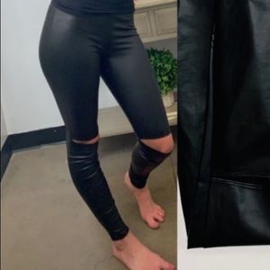 Faux leather leggings